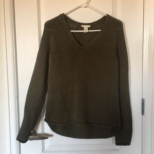 H&M BASIC FOREST GREEN SWEATER